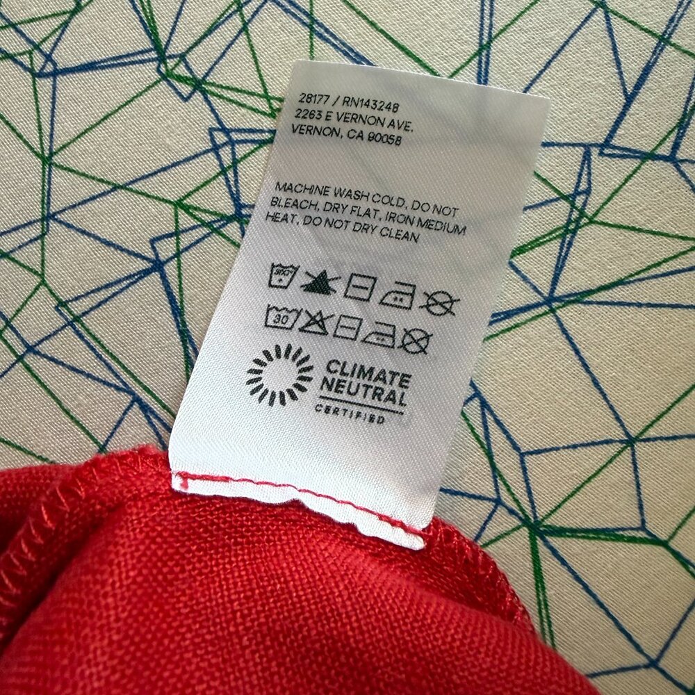 Reformation Gitane Linen Dress Cherry - Size XS - Picture 5 of 5